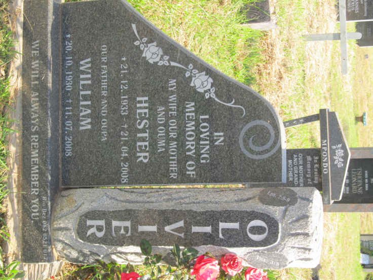 OLIVIER William 1930-2008 &amp; Hester 1933-2008