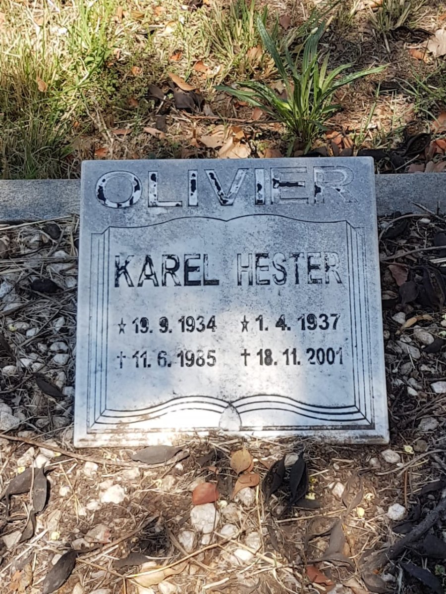 OLIVIER Karel 1934-1985 &amp; Hester 1937-2001
