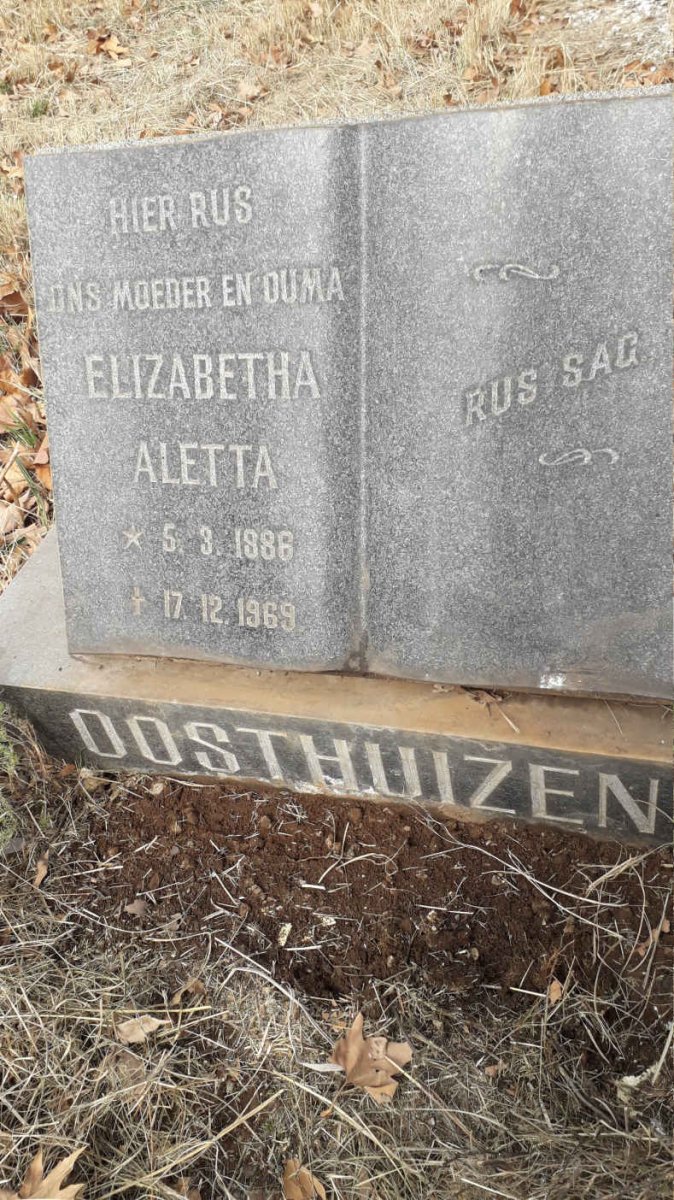 OOSTHUIZEN Elizabetha Aletta 1886-1969
