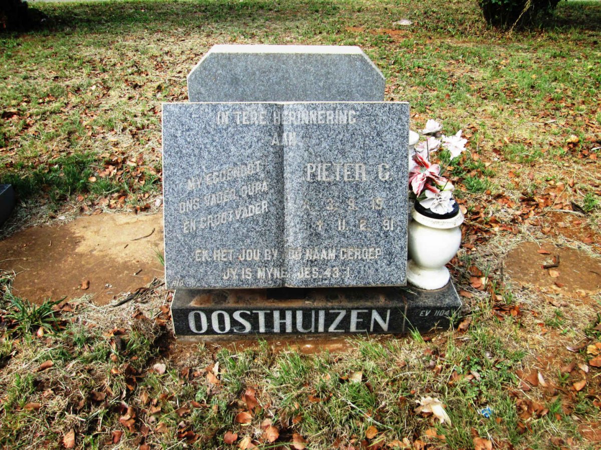 OOSTHUIZEN Pieter G. 1915-1991