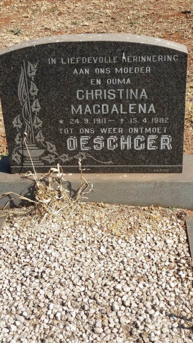 OESCHGER Christina Magdalena 1911-1982