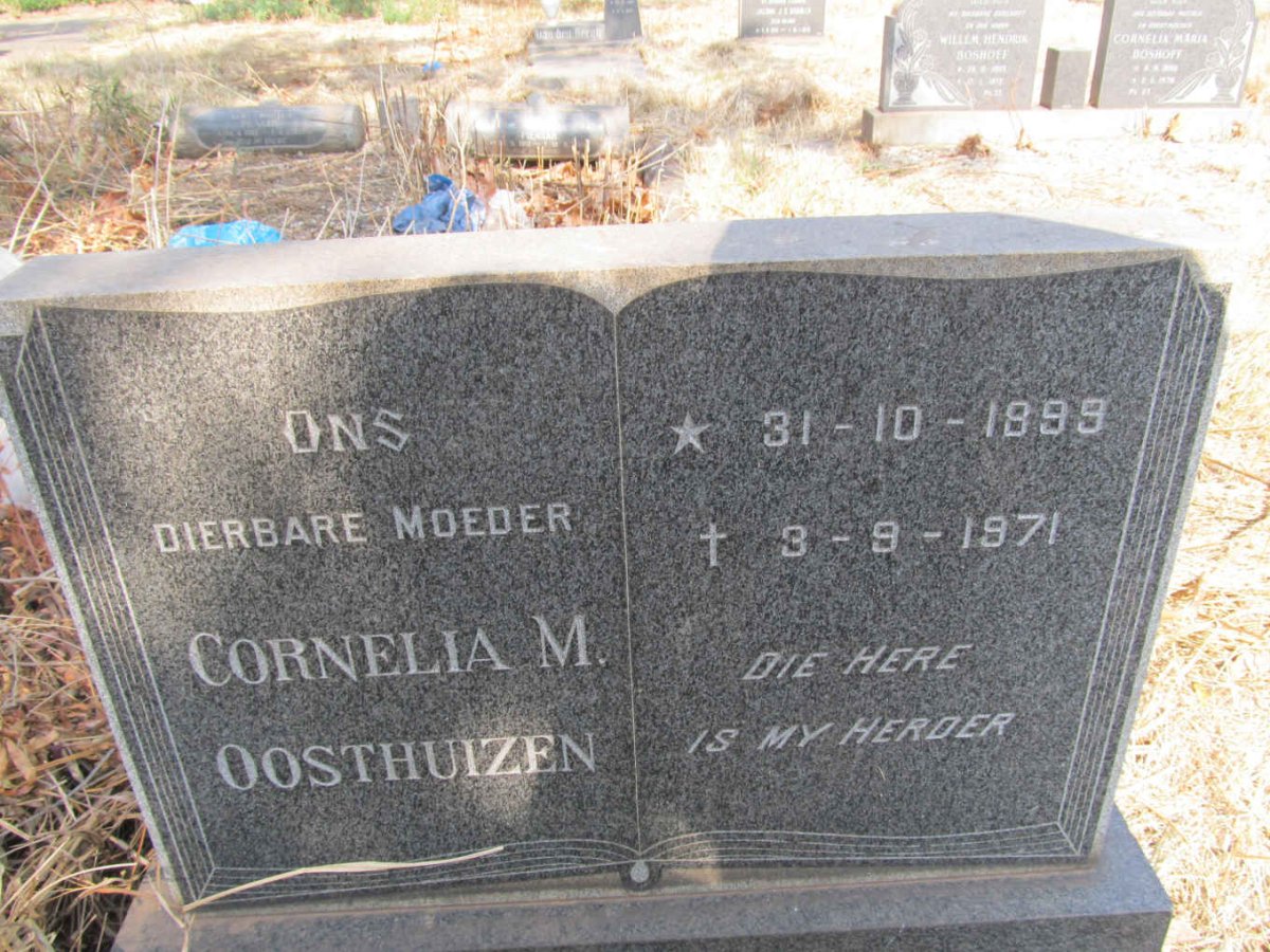 OOSTHUIZEN Cornelia M. 1899-1971