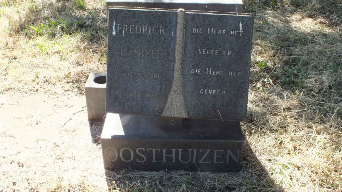 OOSTHUIZEN Frederick Danieel 1961-1981