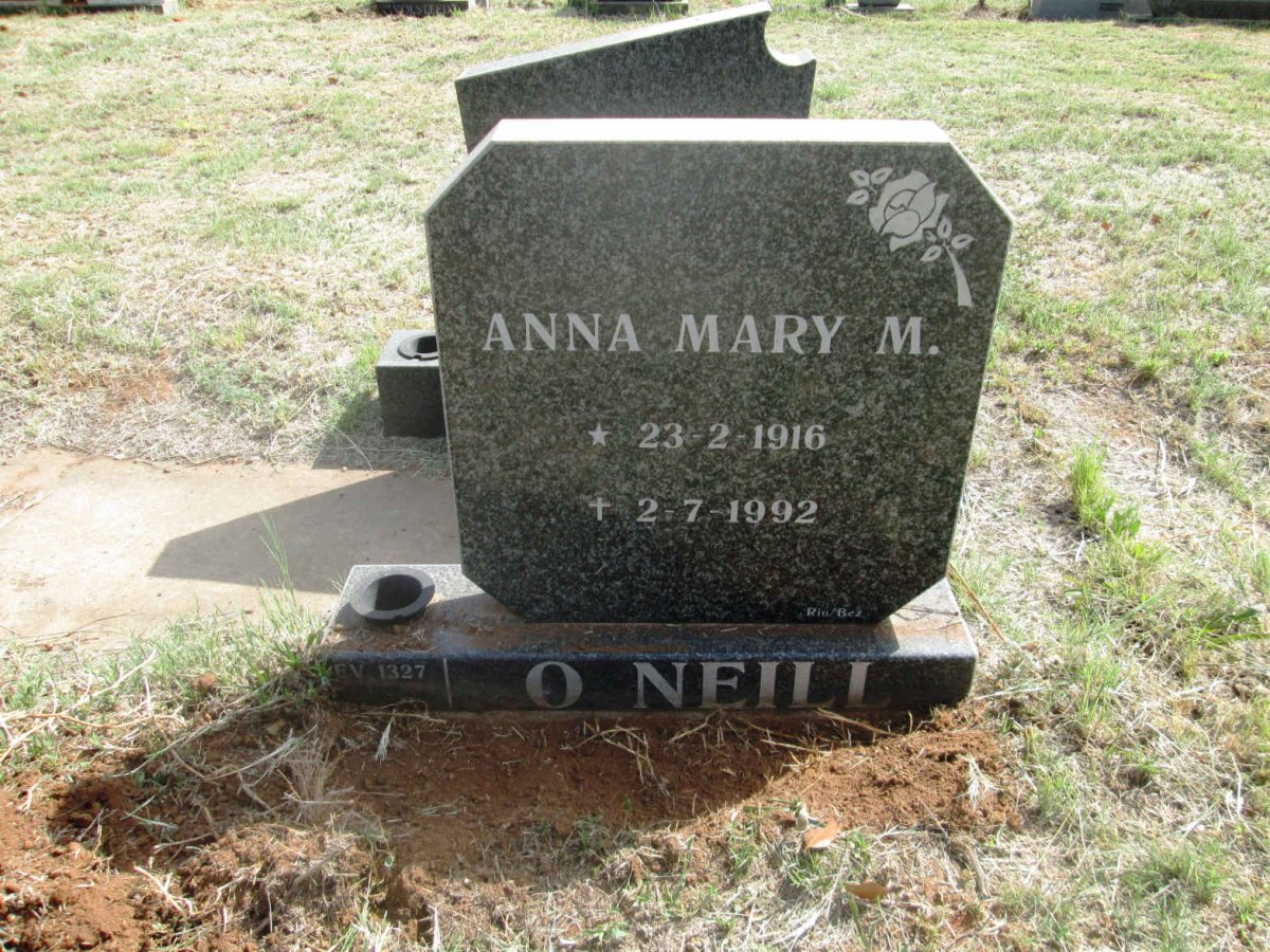 O'NEILL Anna Mary M. 1916-1992