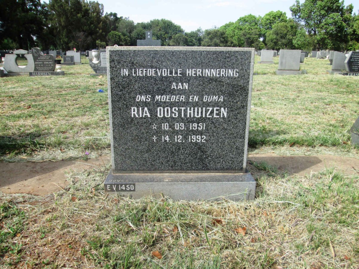 OOSTHUIZEN Ria 1951-1992