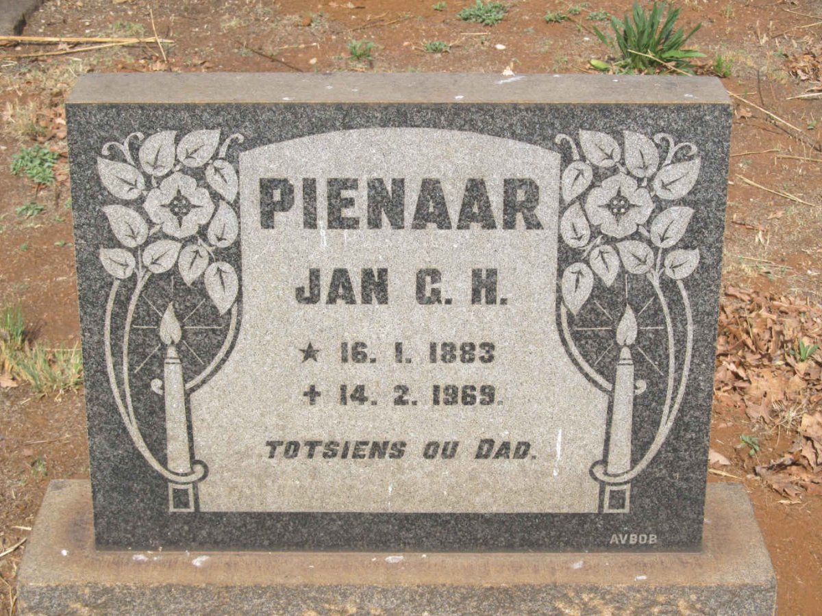 PIENAAR Jan G.H. 1883-1969