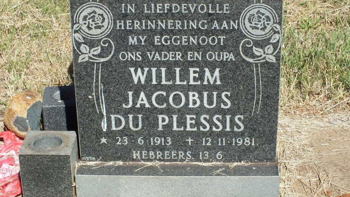 PLESSIS Willem Jacobus, du 1913-1981