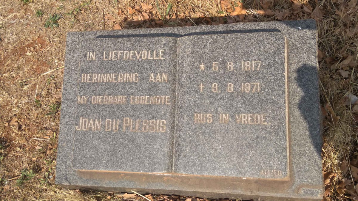 PLESSIS Joan, du 1917-1971