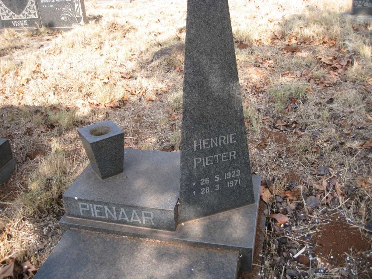 PIENAAR Henrie Pieter 1923-1971