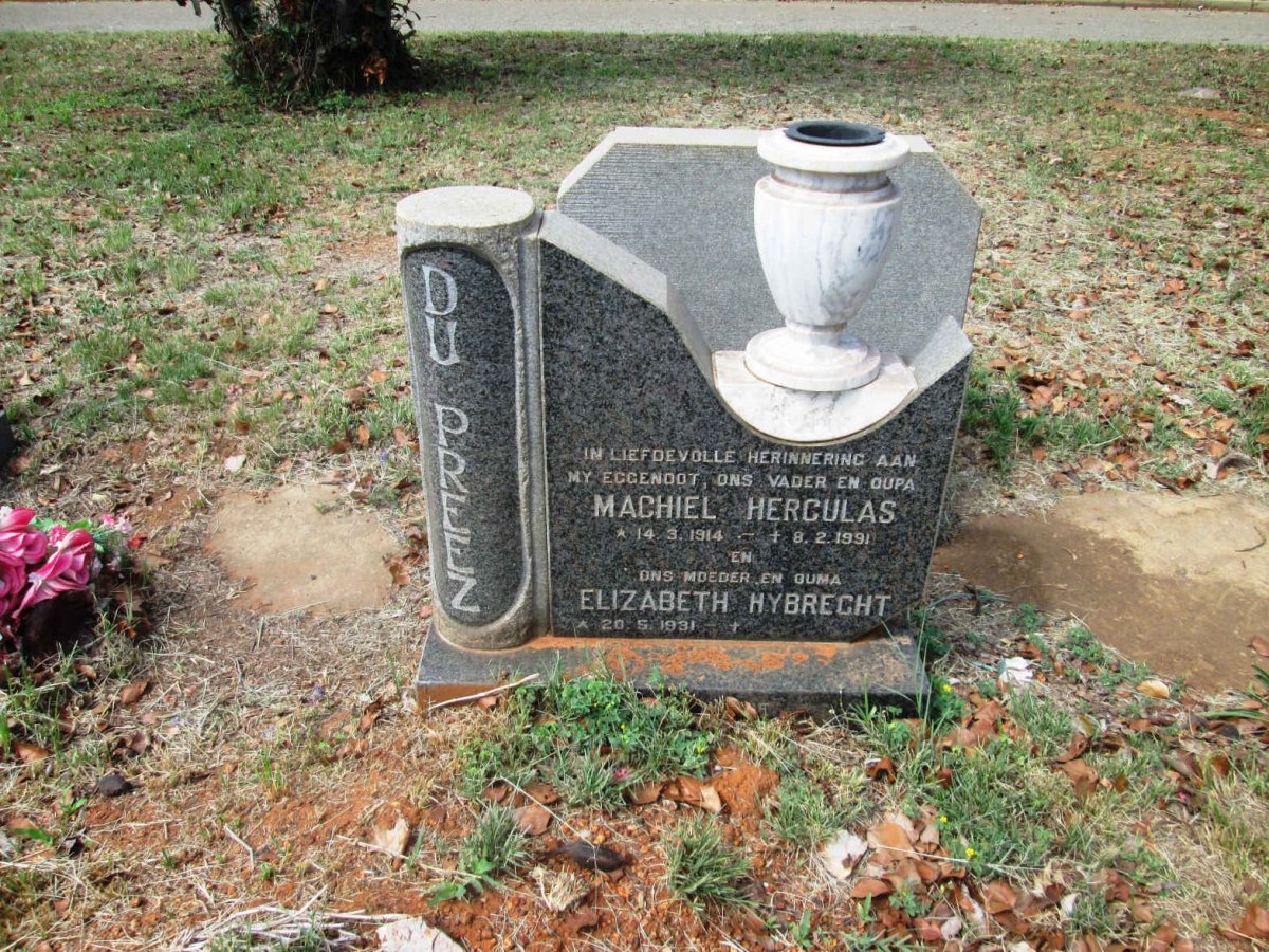 PREEZ Machiel Herculas, du 1914-1991 &amp; Elizabeth Hybrecht 1931-