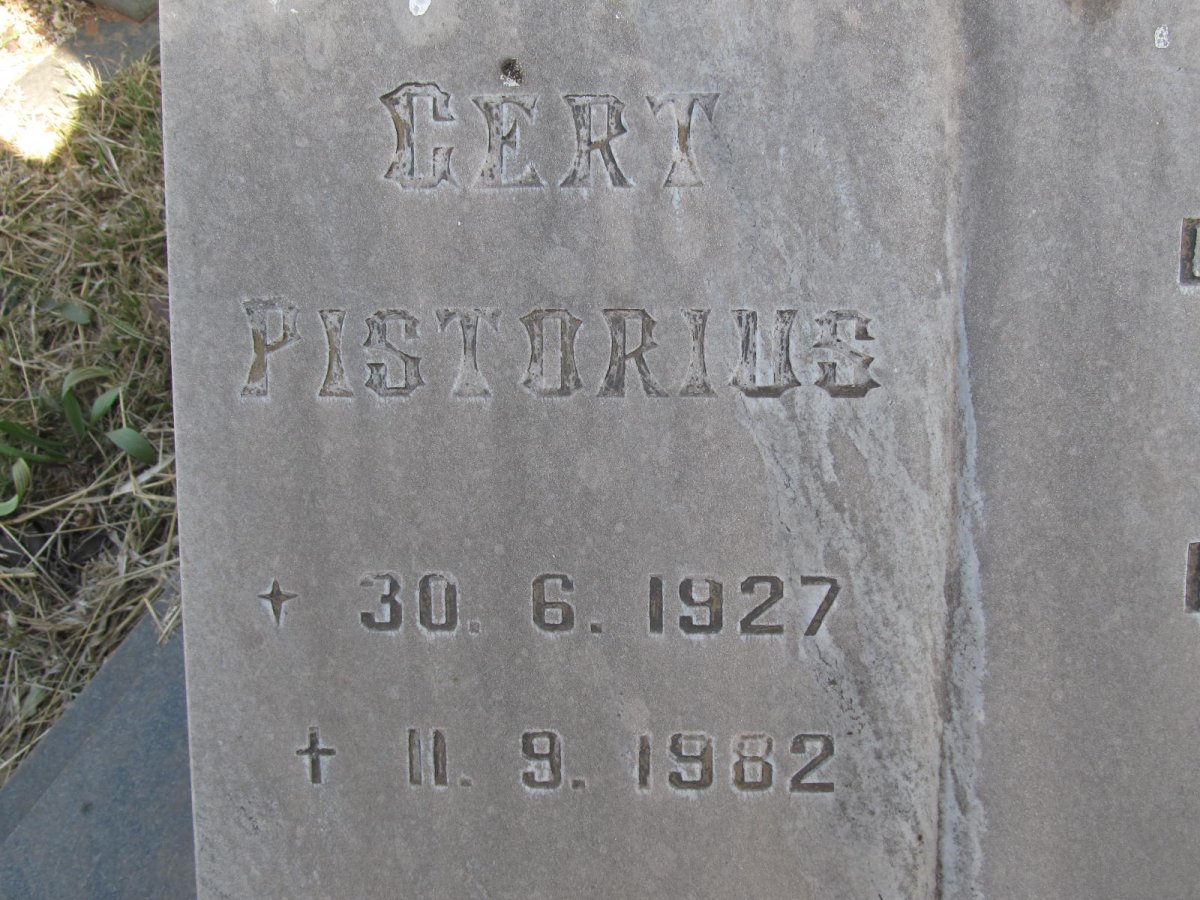 PISTORIUS Gert 1927-1982