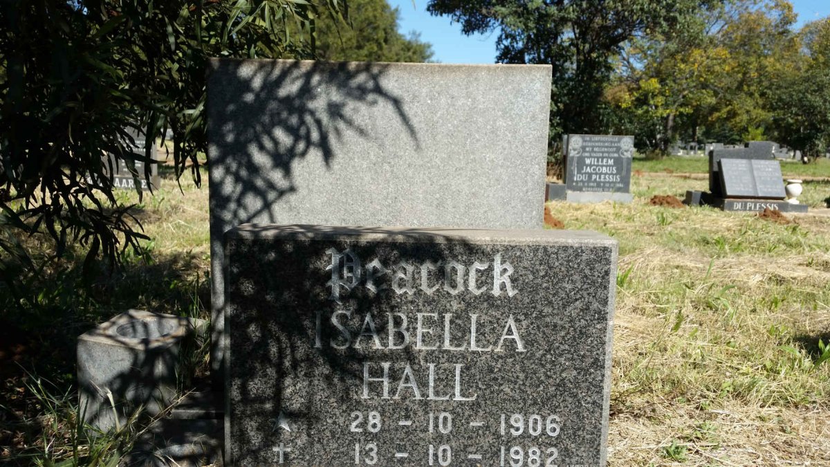 PEACOCK Sabella Hall 1906-1982