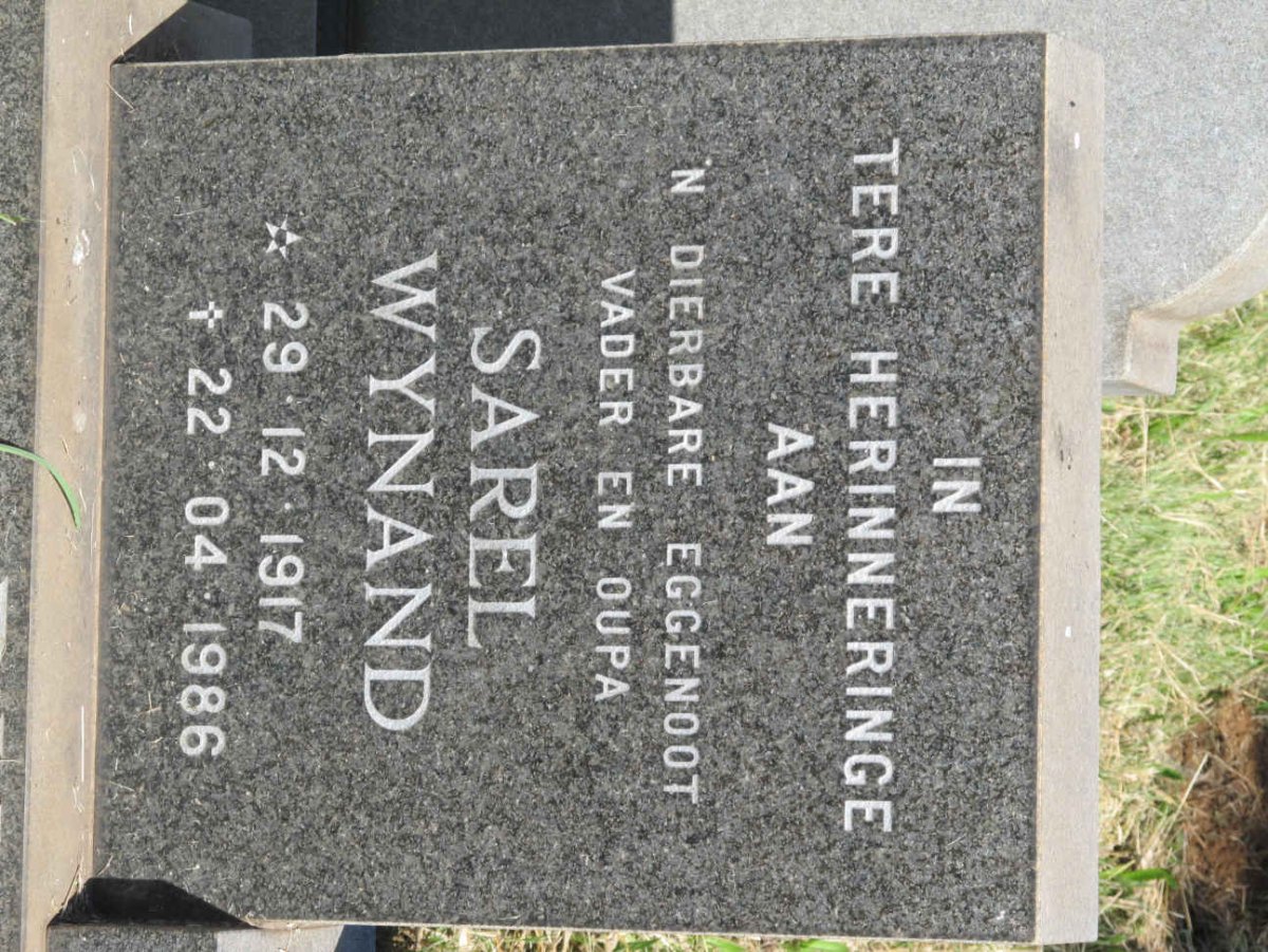 PLESSIS Sarel Wynand, du 1917-1986 &amp; Margaret Shepherd 1922-1997