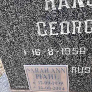 PFHAL Sarah Ann 1938-2004