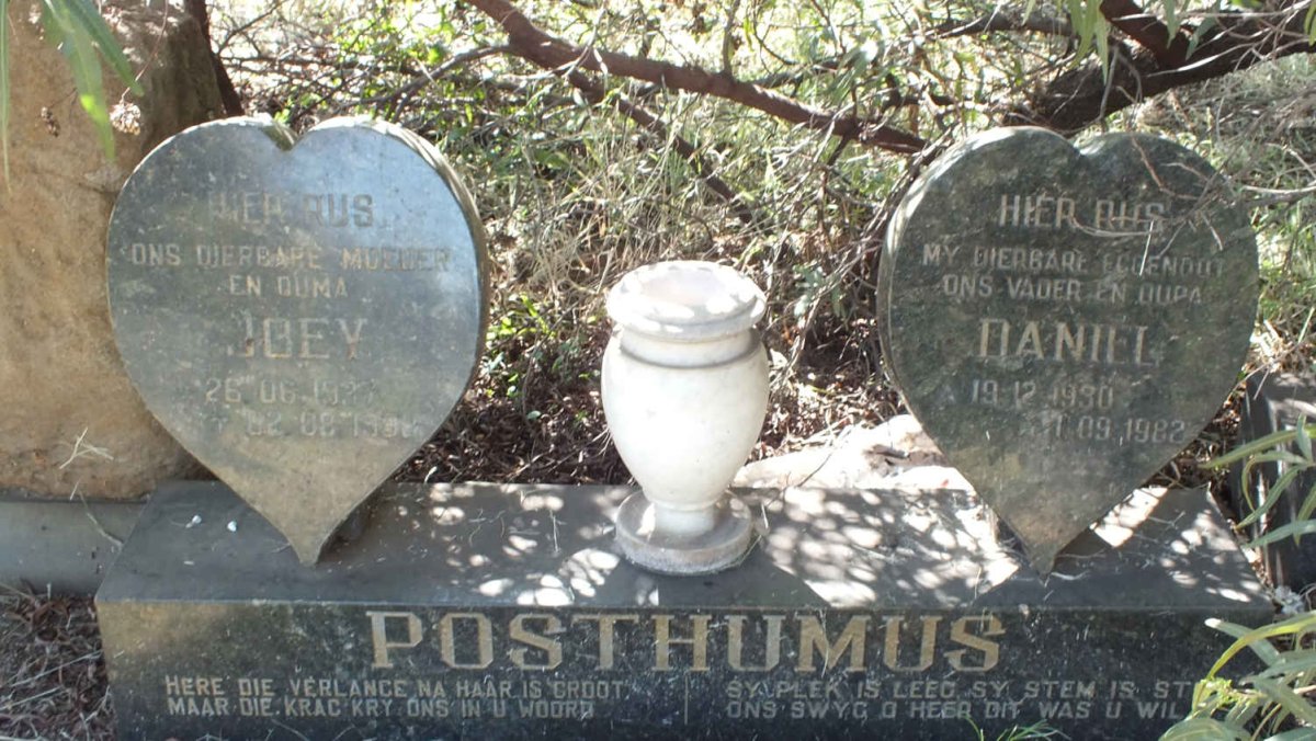 POSTHUMUS Daniel 1930-1982 &amp; Joey 1937-199?
