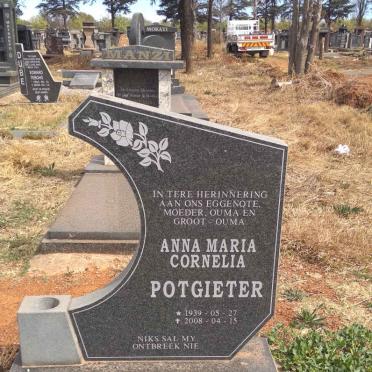 POTGIETER Michael Jacobus 1935-2016 &amp; Anna Maria Cornelia 1939-2008