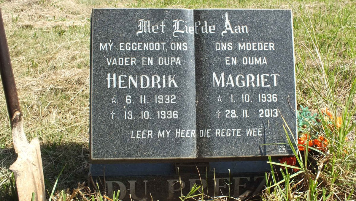 PREEZ Hendrik, du 1932-1996 &amp; Magriet 1936-2013