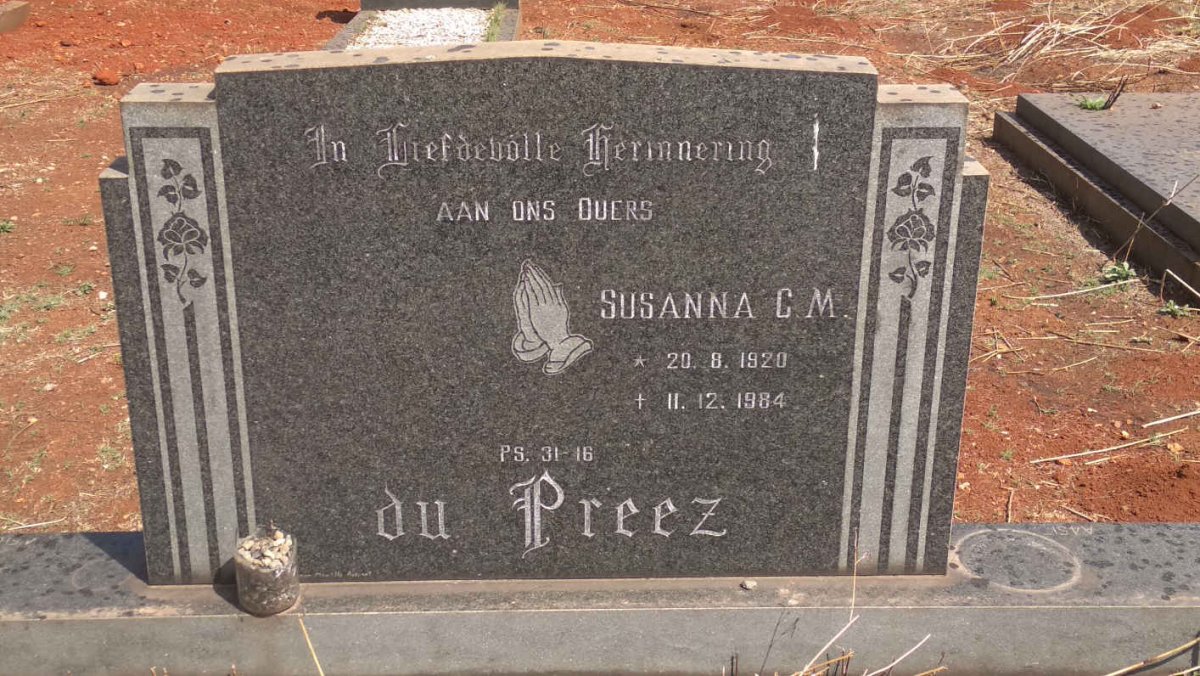 PREEZ Susanna C.M., du 1920-1984