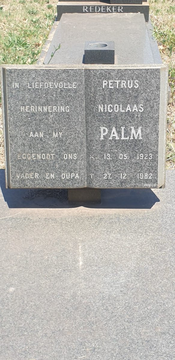 PALM Petrus Nicolaas 1923-1982
