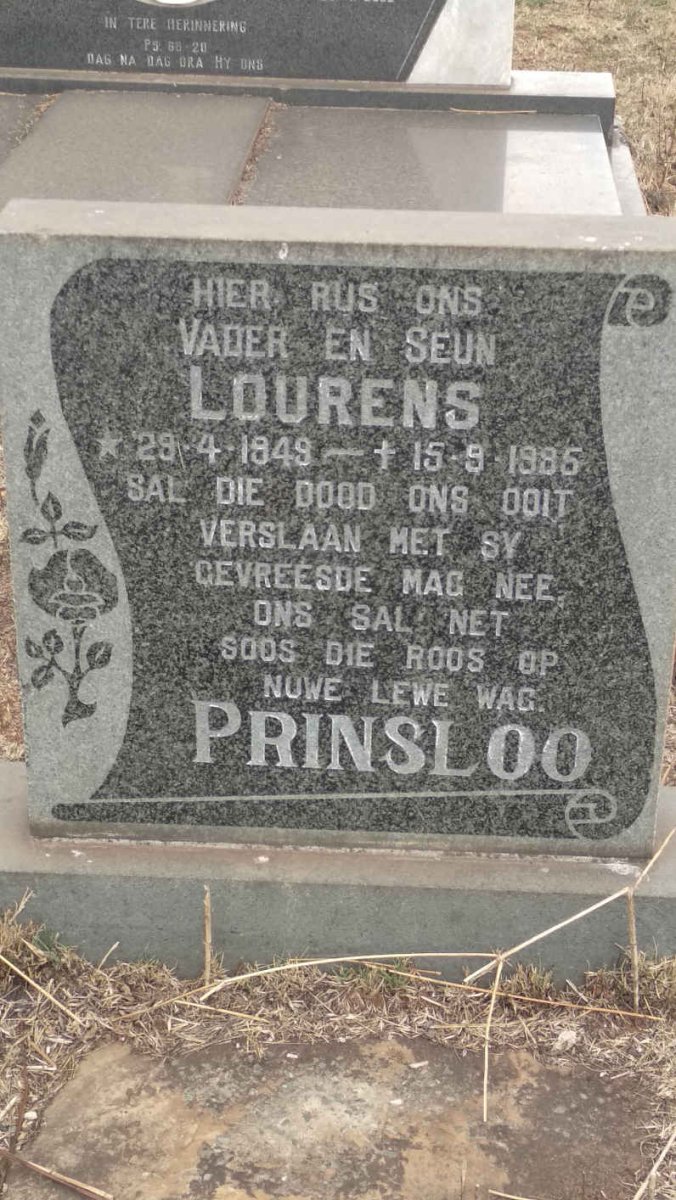 PRINSLOO Lourens 1949-1985