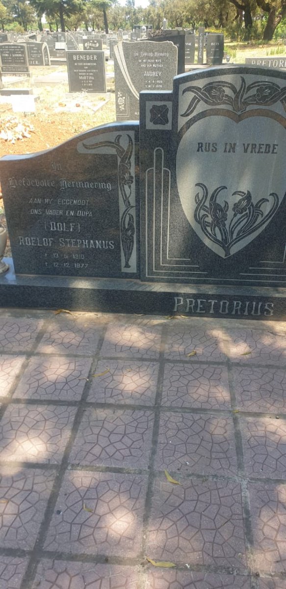 PRETORIUS Roelof Stephanus 1910-1977 &amp; Maria Petronella Clasina 1917-1978
