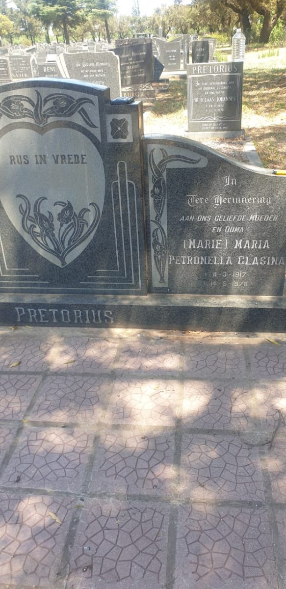 PRETORIUS Roelof Stephanus 1910-1977 &amp; Maria Petronella Clasina 1917-1978