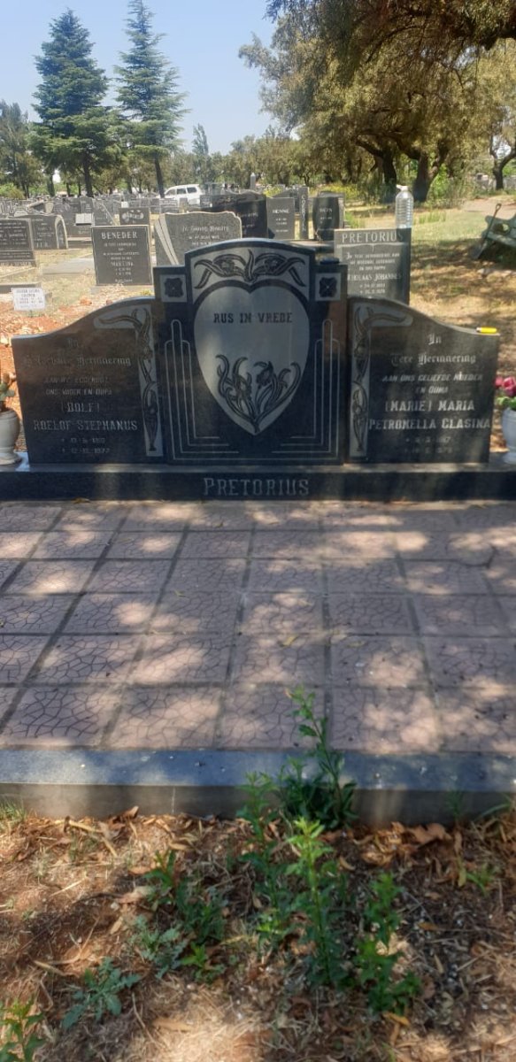 PRETORIUS Roelof Stephanus 1910-1977 &amp; Maria Petronella Clasina 1917-1978