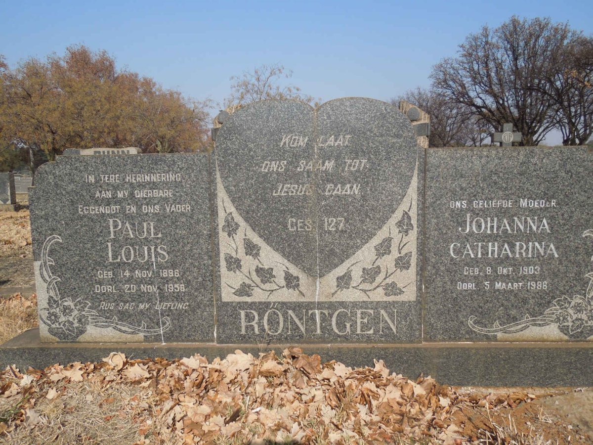 RONTGEN Paul Louis 1898-1956 &amp; Johanna Catharina 1903-1986