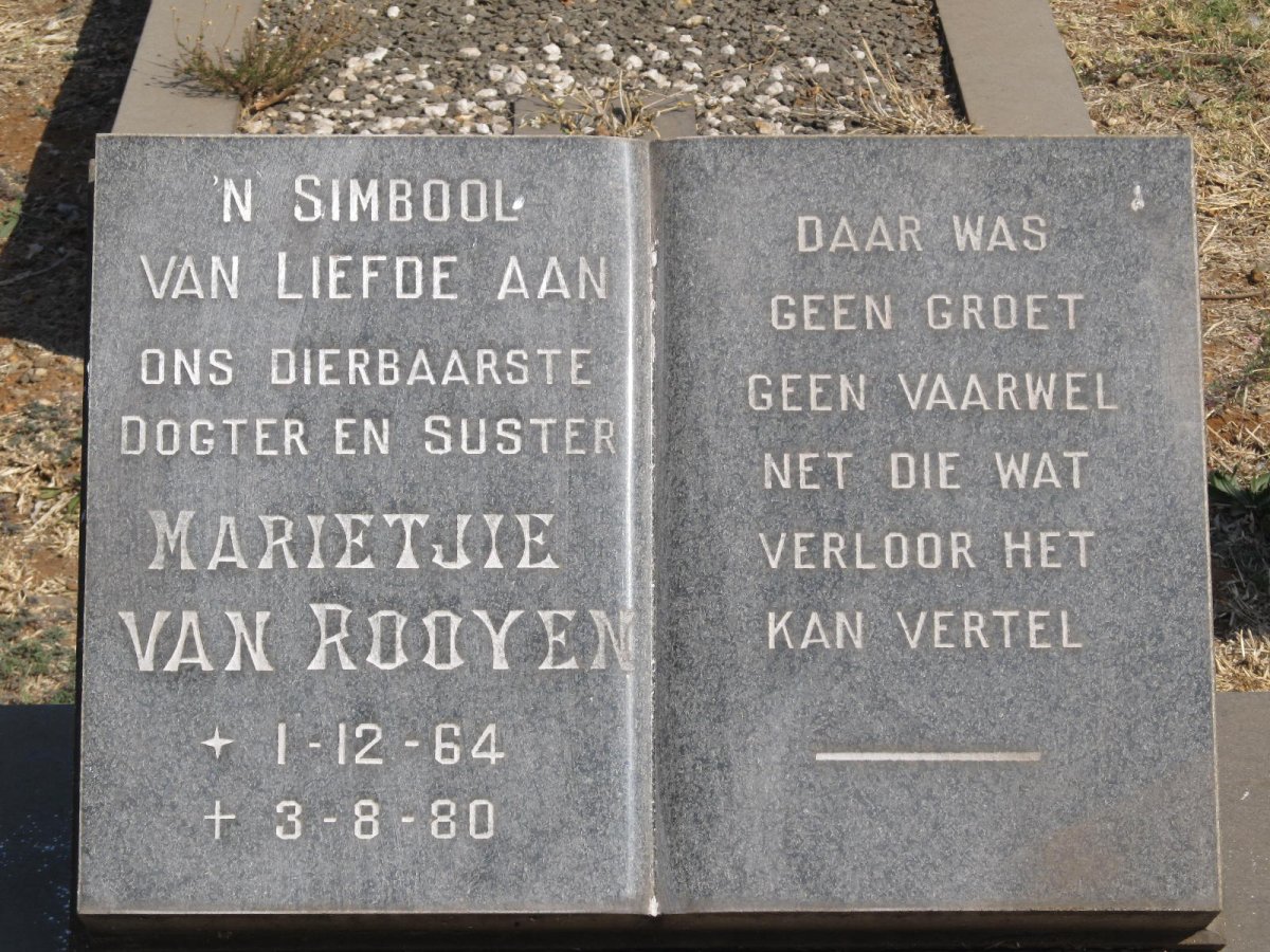 ROOYEN Marietjie, van 1964-1980