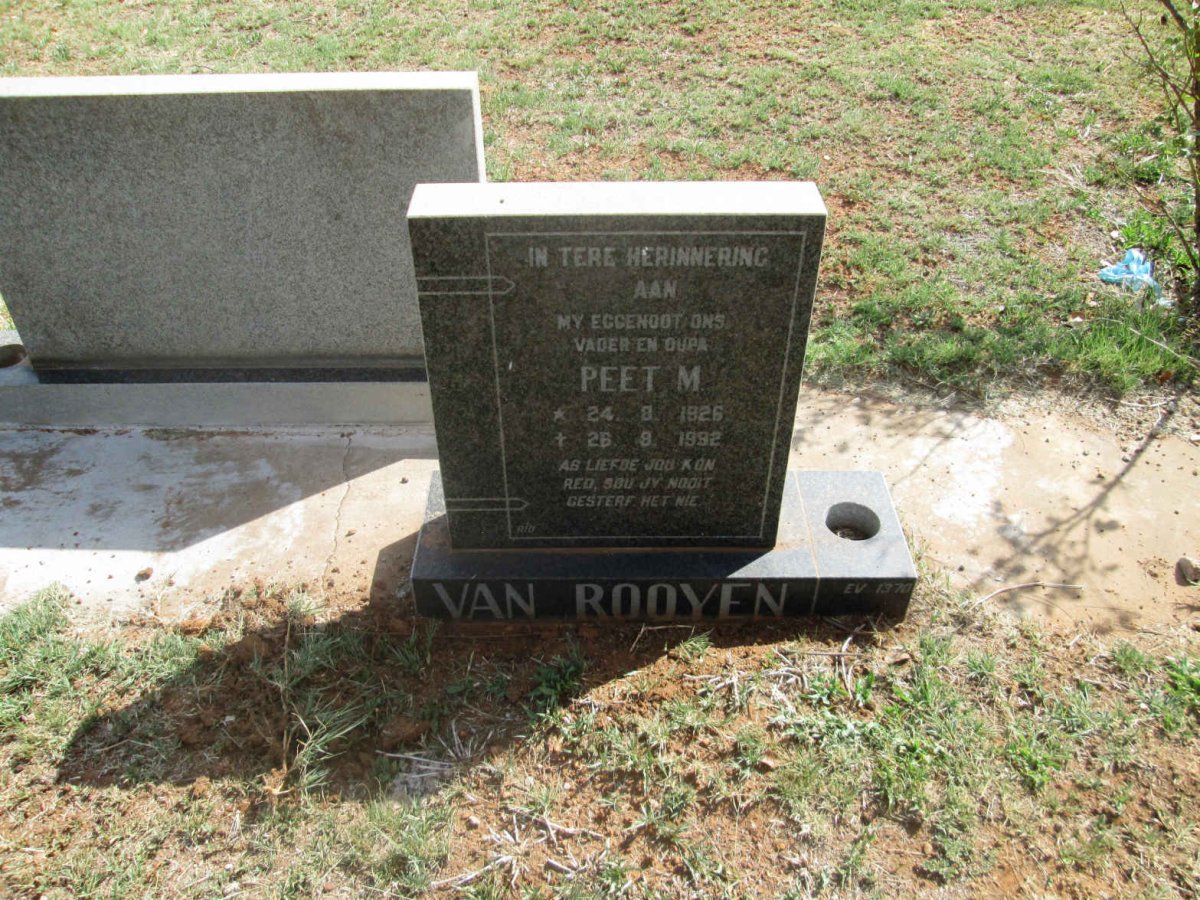 ROOYEN Peet M., van 1926-1992