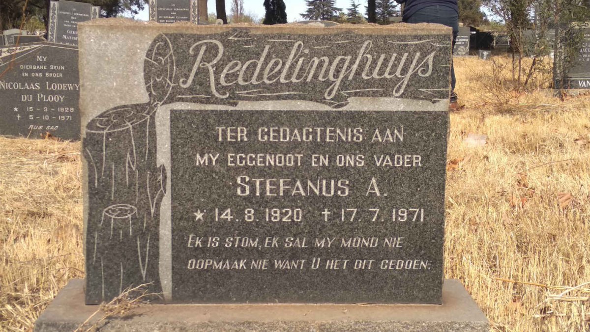 REDELINGHUYS Stefanus A. 1920-1971