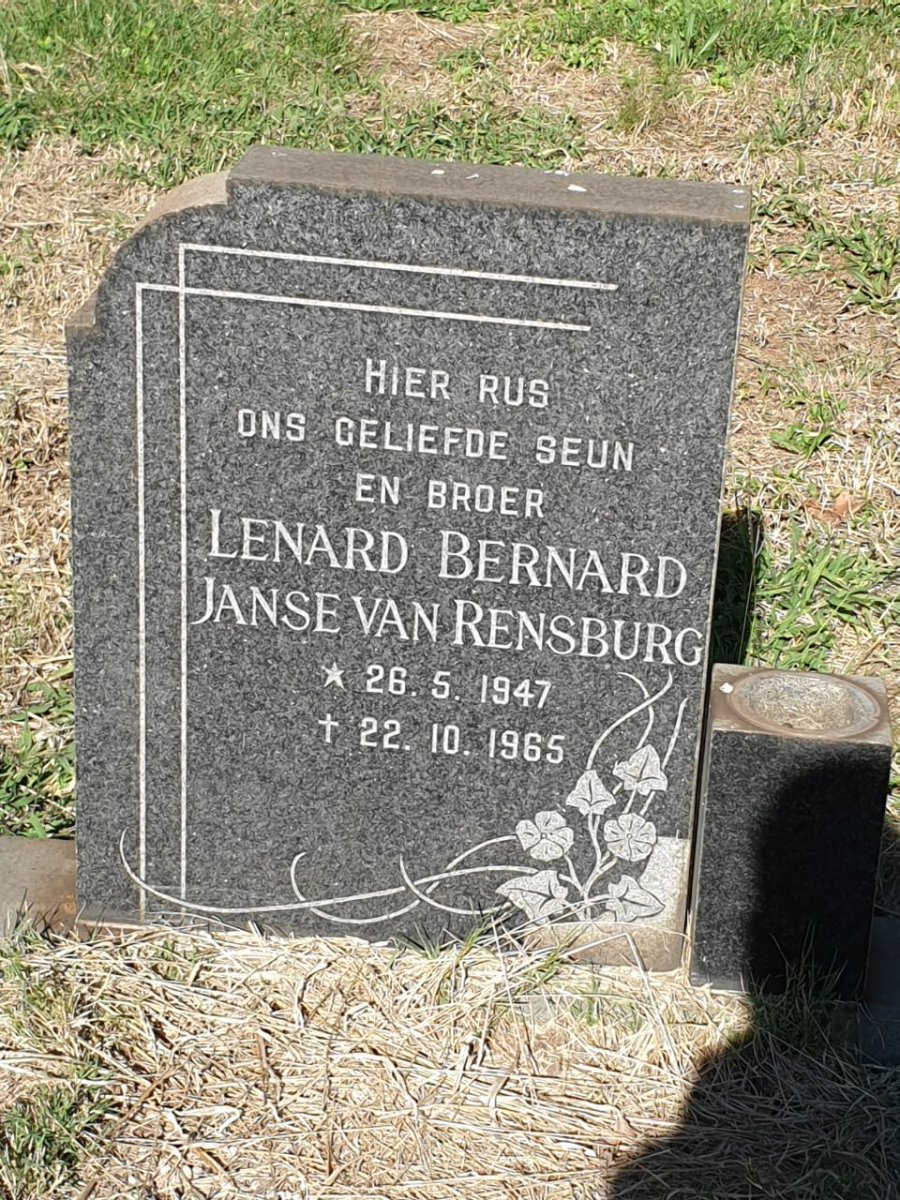 RENSBURG Lenard Bernard, Janse van 1947-1965