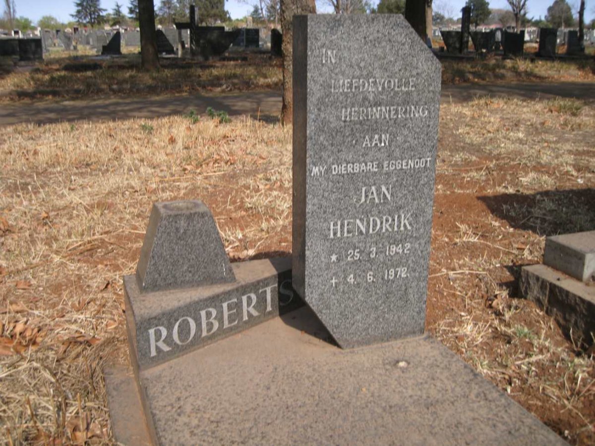 ROBERTS Jan Hendrik 1942-1972