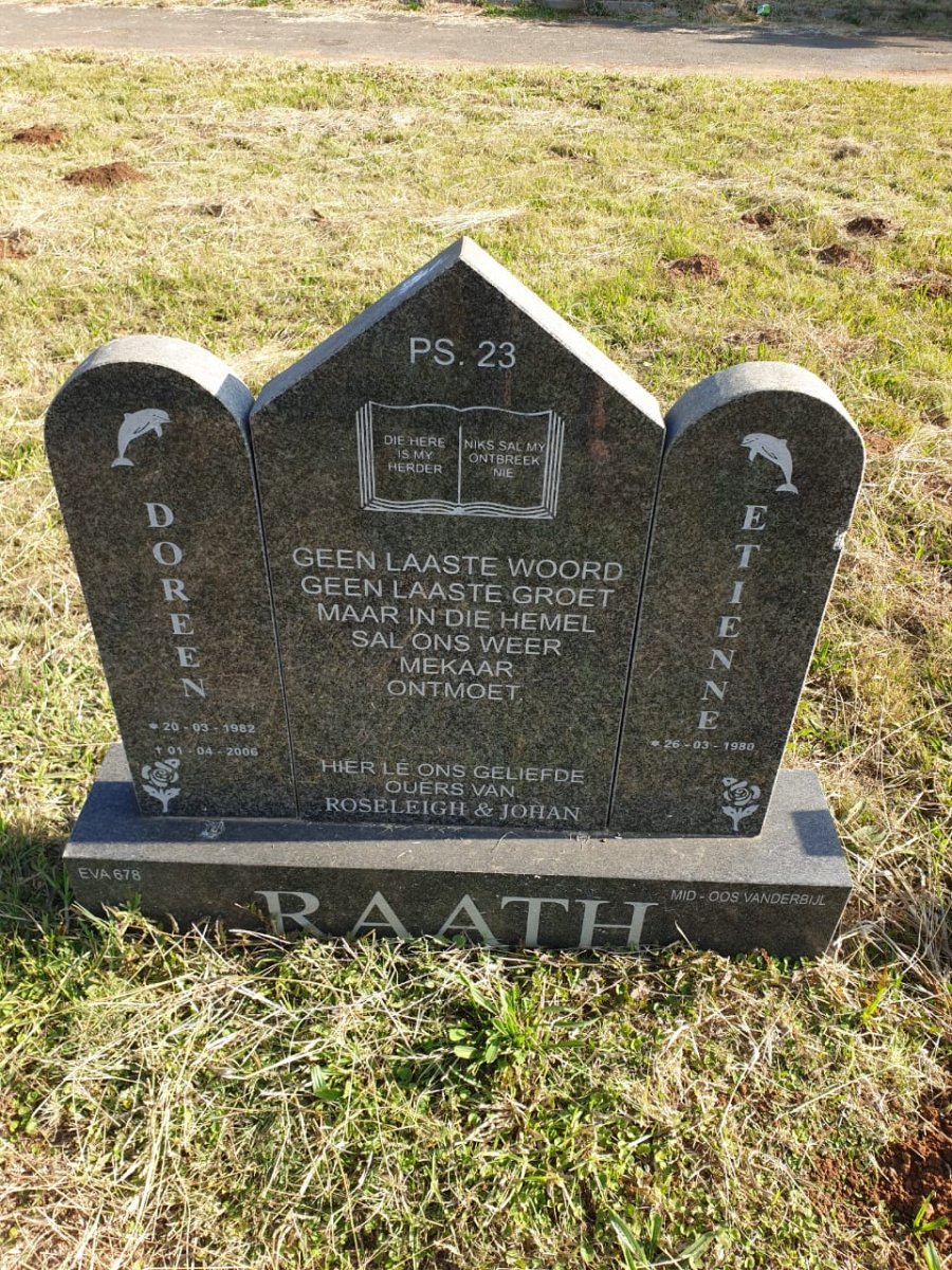 RAATH Etienne 1980- &amp; Doreen 1982-2006