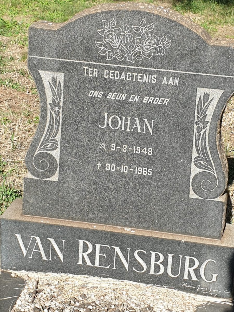 RENSBURG Johan, van 1948-1965