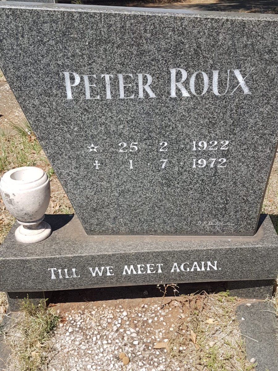 ROUX Peter 1922-1972