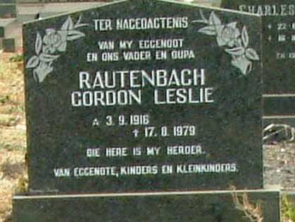 RAUTENBACH Gordon Leslie 1916-1979