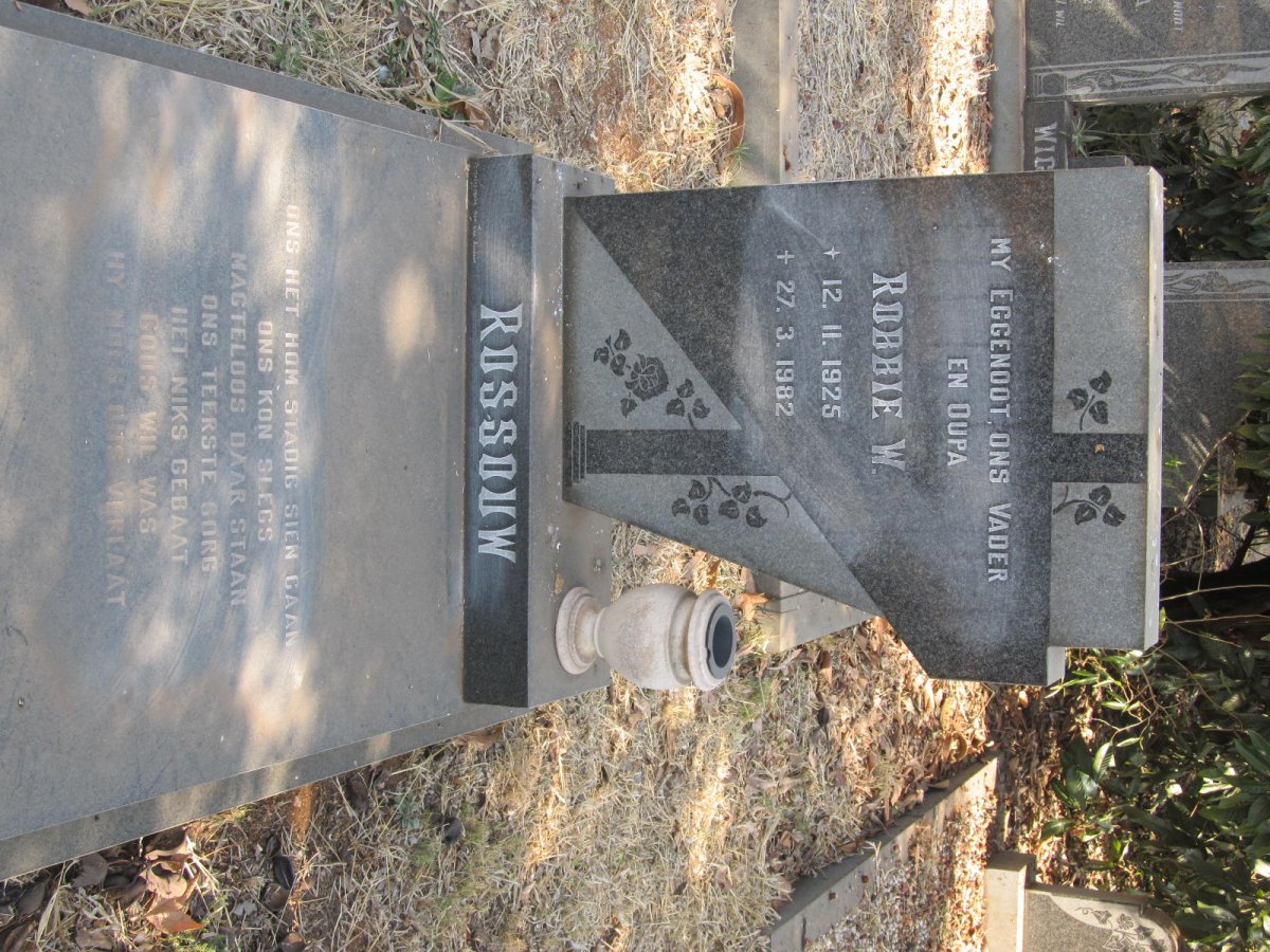 ROSSOUW Robbie W. 1925-1982