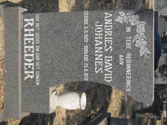 RHEEDER Andries David Johannes 1922-1979