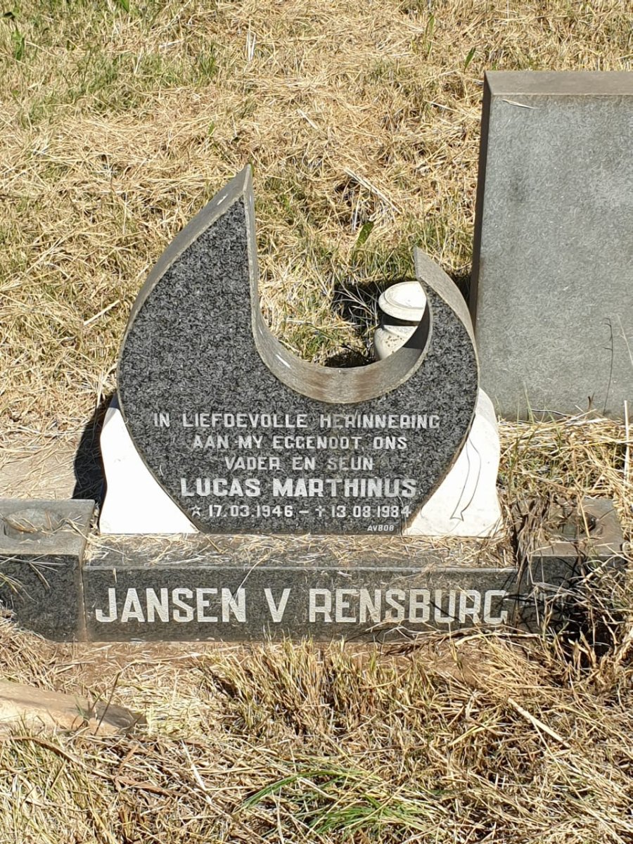 RENSBURG Lucas Marthinus, Jansen van 1946-1984