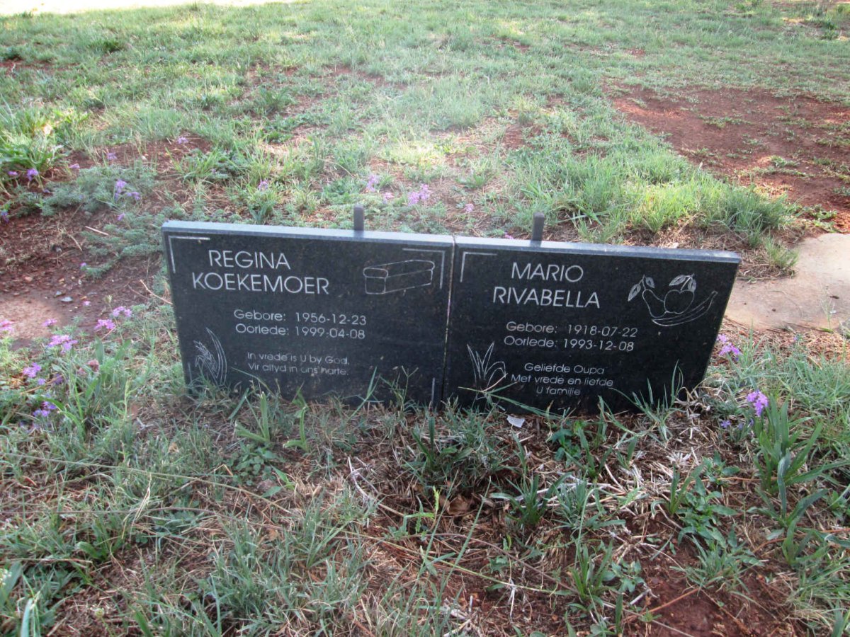 RIVABELLA Mario 1918-1993 :: KOEKEMOER Regina 1956-1999