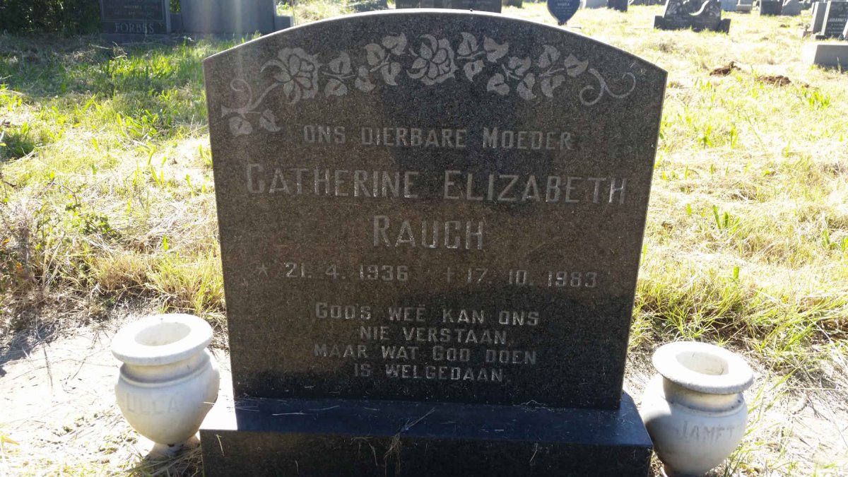 RAUCH Catherine Elizabeth 1936-1983