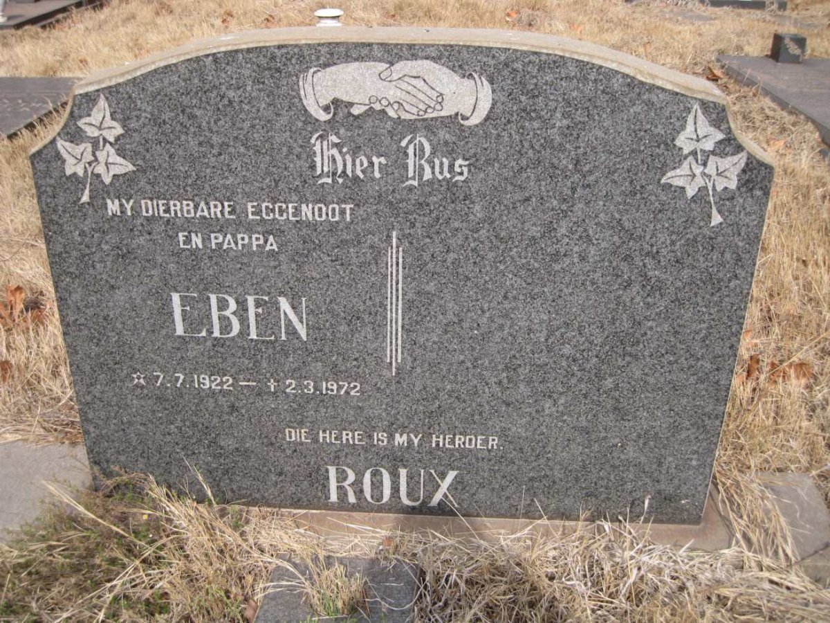 ROUX Eben 1922-1972