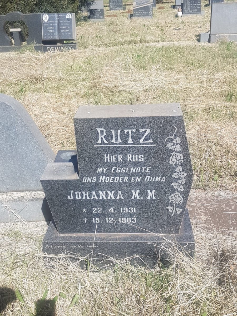 RUTZ Johanna M.M. 1931-1983