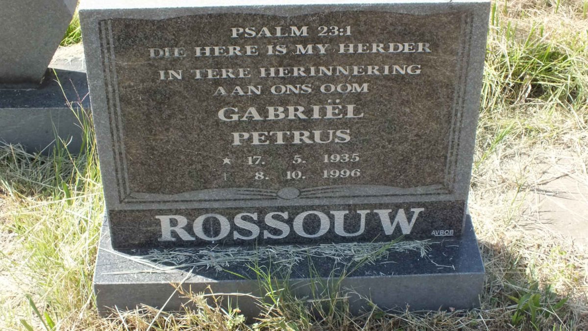 ROSSOUW Gabriël Petrus 1935-1996