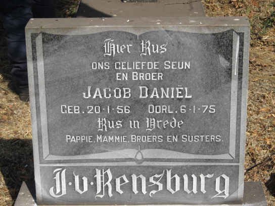 RENSBURG Jacob Daniel, J.v. 1956-1975