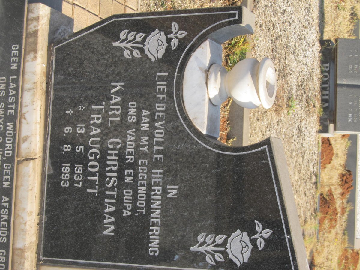 SACHSE Karel Christiaan Traugott 1937-1993 &amp; Fredrika VAN DER MERWE 1938-2000 :: SACHSE Andries Jacobus 1962-2015