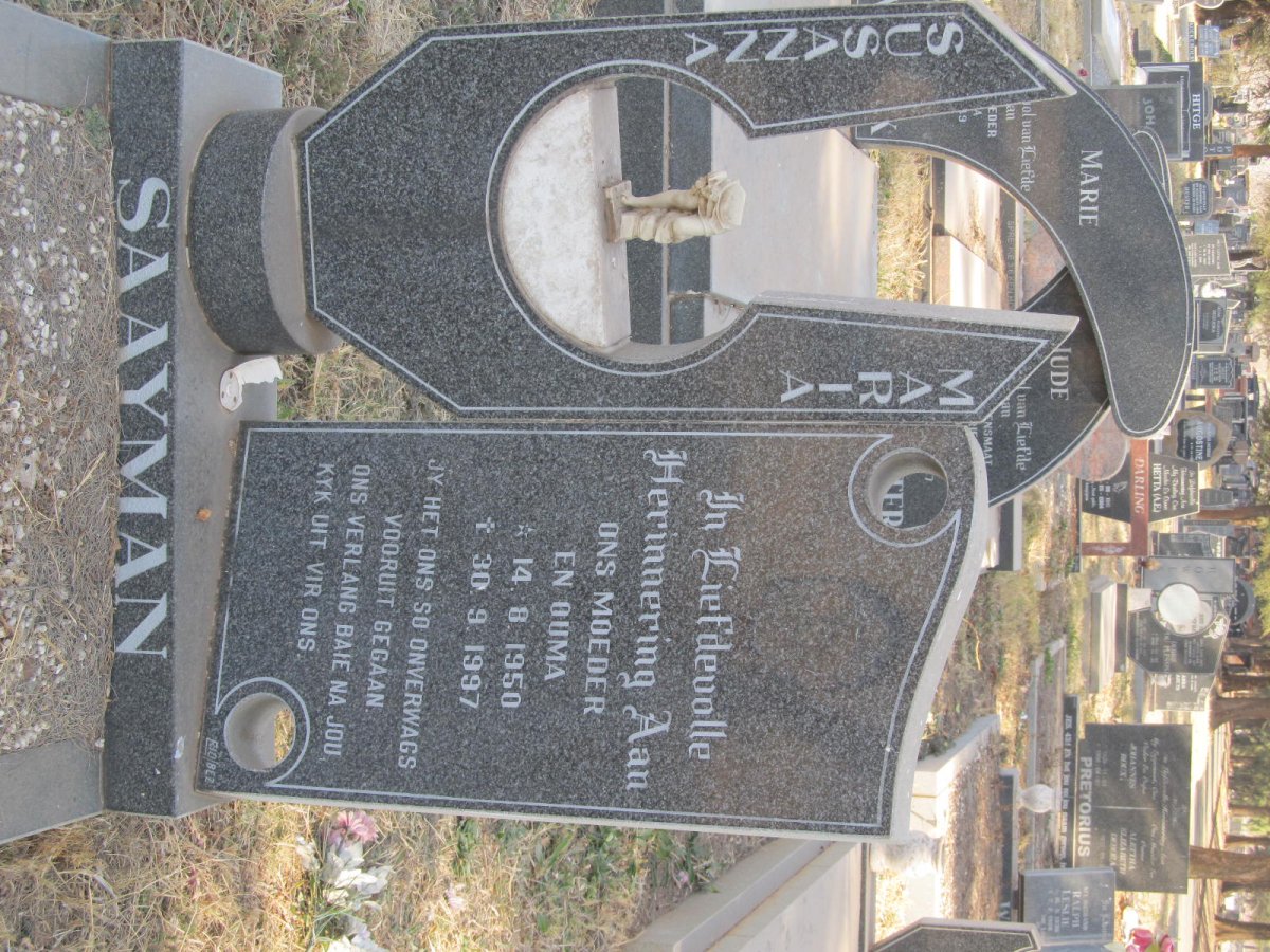 SAAYMAN Susanna Maria 1950-1997
