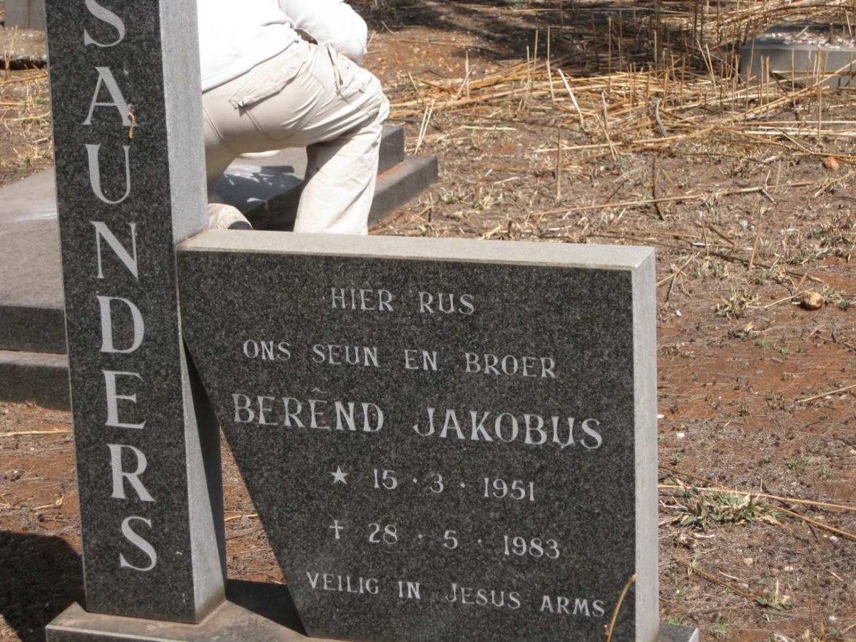 SAUNDERS Berend Jakobus 1951-1983