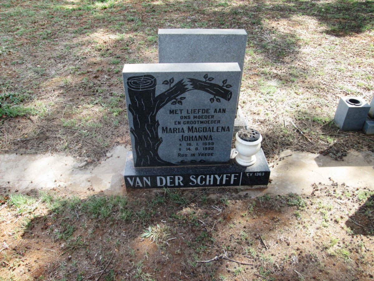 SCHYFF Maria Magdalena Johanna, van der 1899-1992